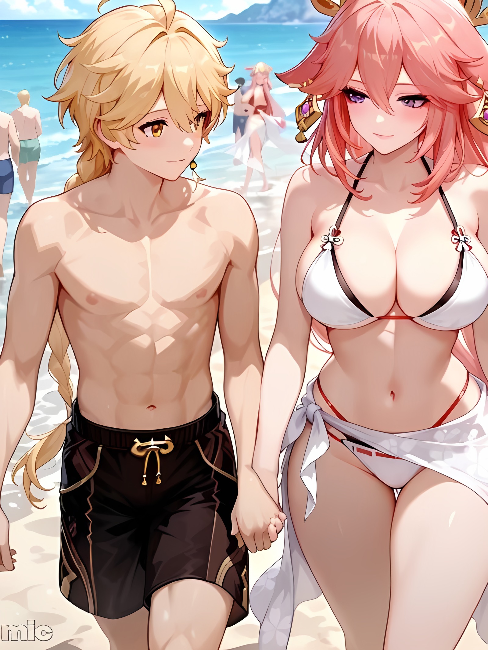 Yae miko 八重神子 x Aether空 GOOD END